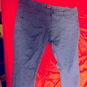 Bright blue ponte pants